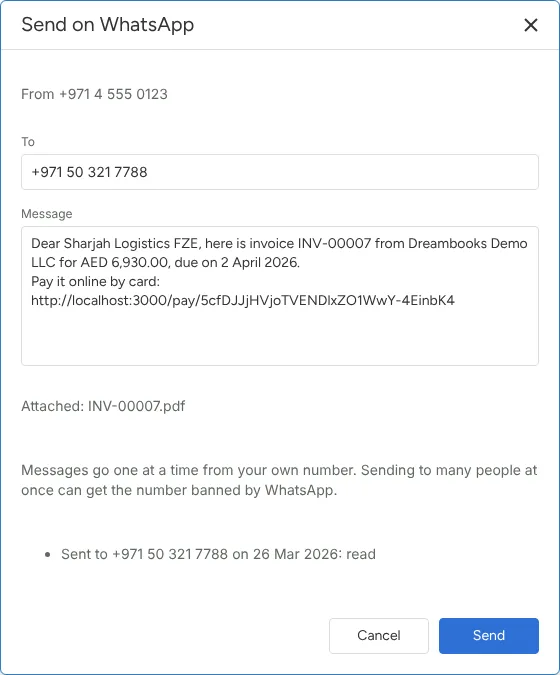 Send on WhatsApp