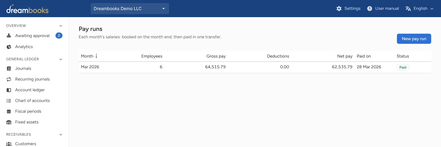 Pay runs