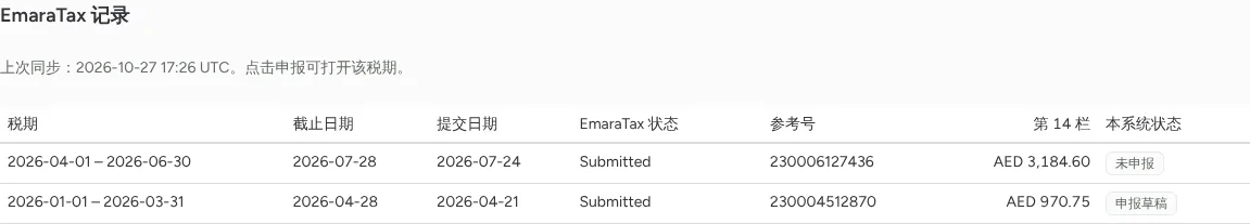 从 EmaraTax 同步
